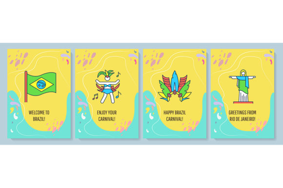 Brazil Greeting Card Graphics for Vibrant Branding & Marketing Campaigns