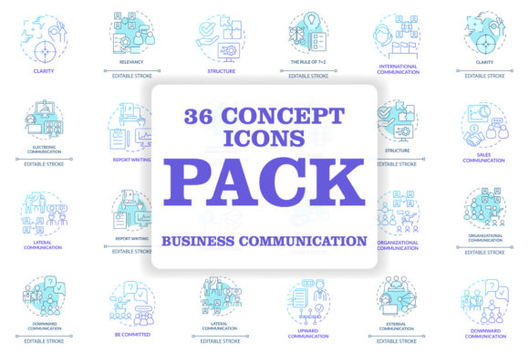Business Communication Concept Icons Set: A Designer’s Practical Take