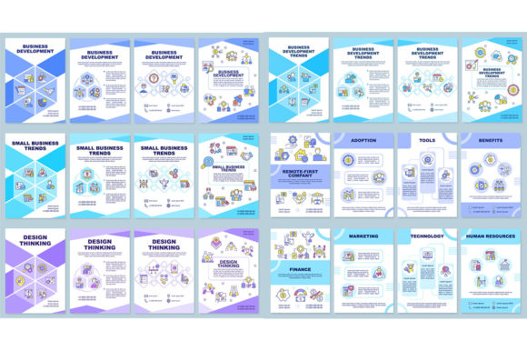 Business Development Trends Brochure Set: Professional Graphics and Graphic Templates Review