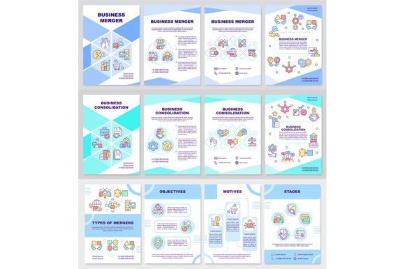Business Merger Brochure Template Set: A Professional Graphic Design Asset