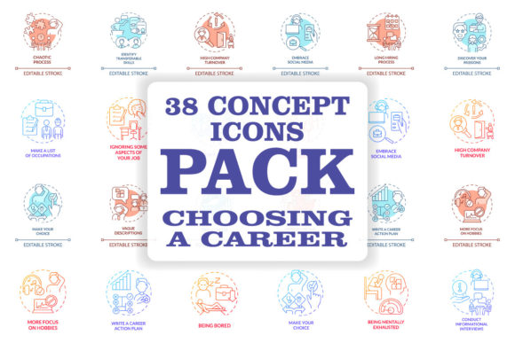 Choosing Career Concept Icons Bundle Graphics and Icons Review