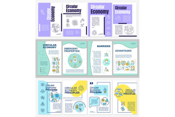 Circular Economy Concepts Brochures Set Graphics