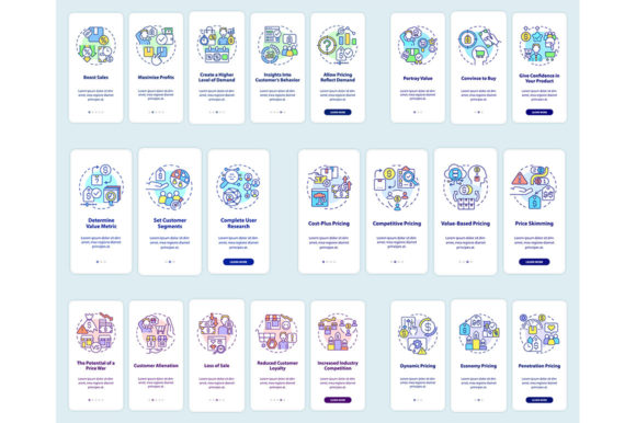 Creating Pricing Strategy Mobile App Set: A Designer’s Insight