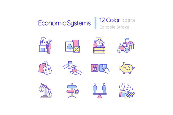 Economic System RGB Color Icons Set Review: Practical Design for Real Embroidery Projects