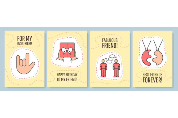 Friendship Greeting Card Graphics for Marketplace Creations
