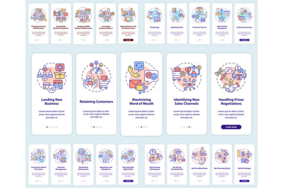 Graphics for Common Business Problems Mobile App Set