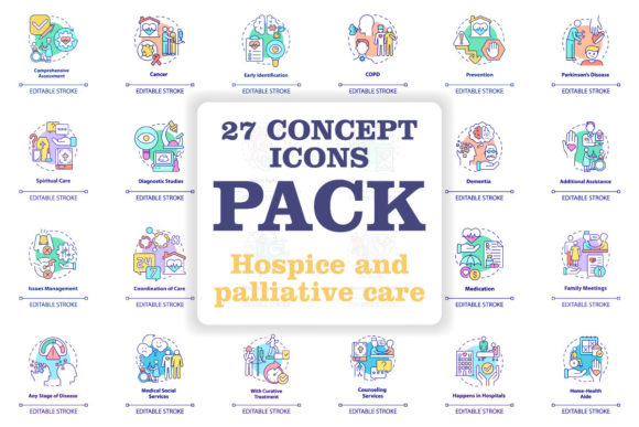 Hospice and Palliative Care Concept Icon Review