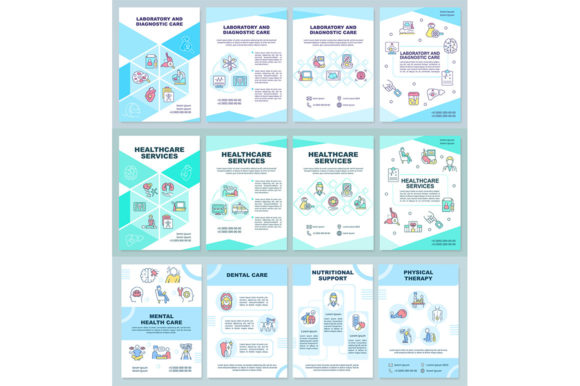 Medical Services Brochure Template Set Graphics Review