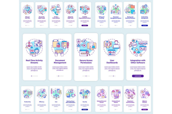 Online Workplace Onboarding Mobile Apps – A Modern Graphic Design Asset
