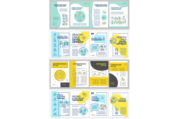 Parenthood Brochure Template Set Graphics and Graphic Templates