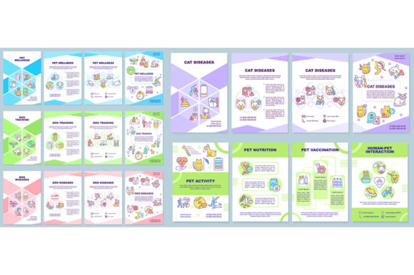 Pet Wellness Brochure Template Set: A Modern Graphic Design Asset for Content Creators