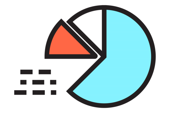 Pie Chart Icon Graphics and Illustrations for Crafters