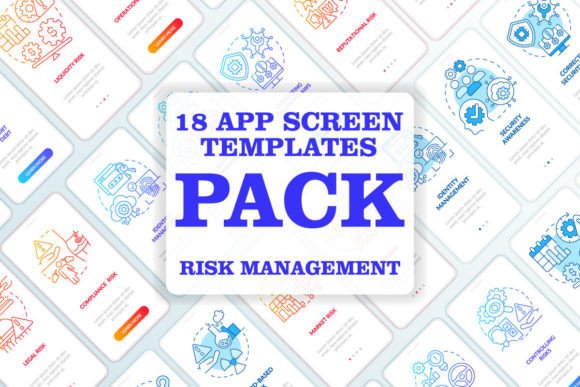 Risk Categories Mobile App Screen Bundle: A Graphic Template for Crisis-Ready Design Projects