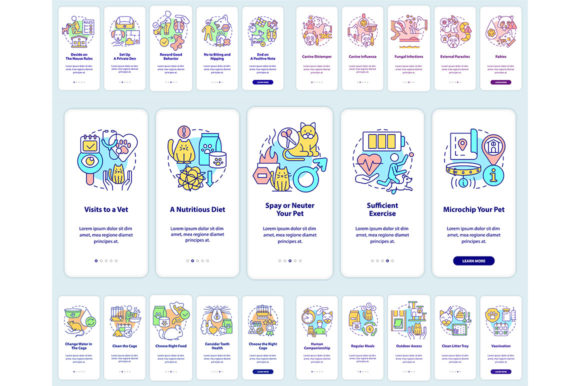 Support Dog Wellness Mobile App Screens Review for Embroidery Projects