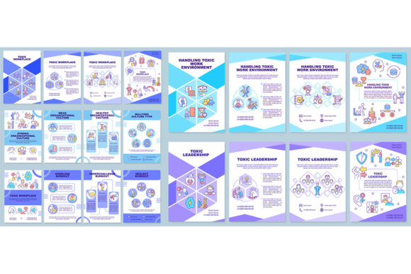 Toxic Workplace Brochure Template Set: Graphics and Graphic Templates Review